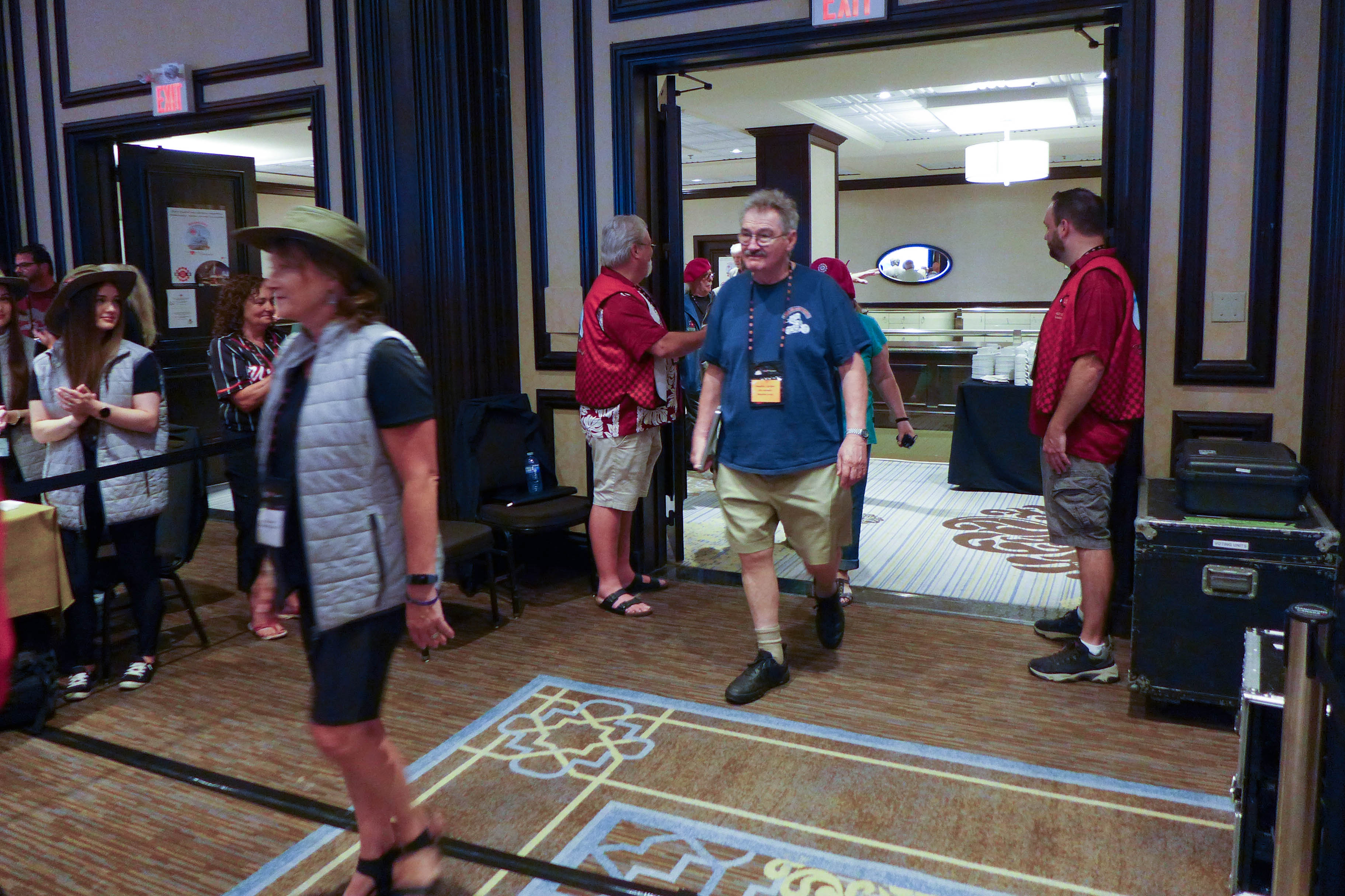 members being piped in