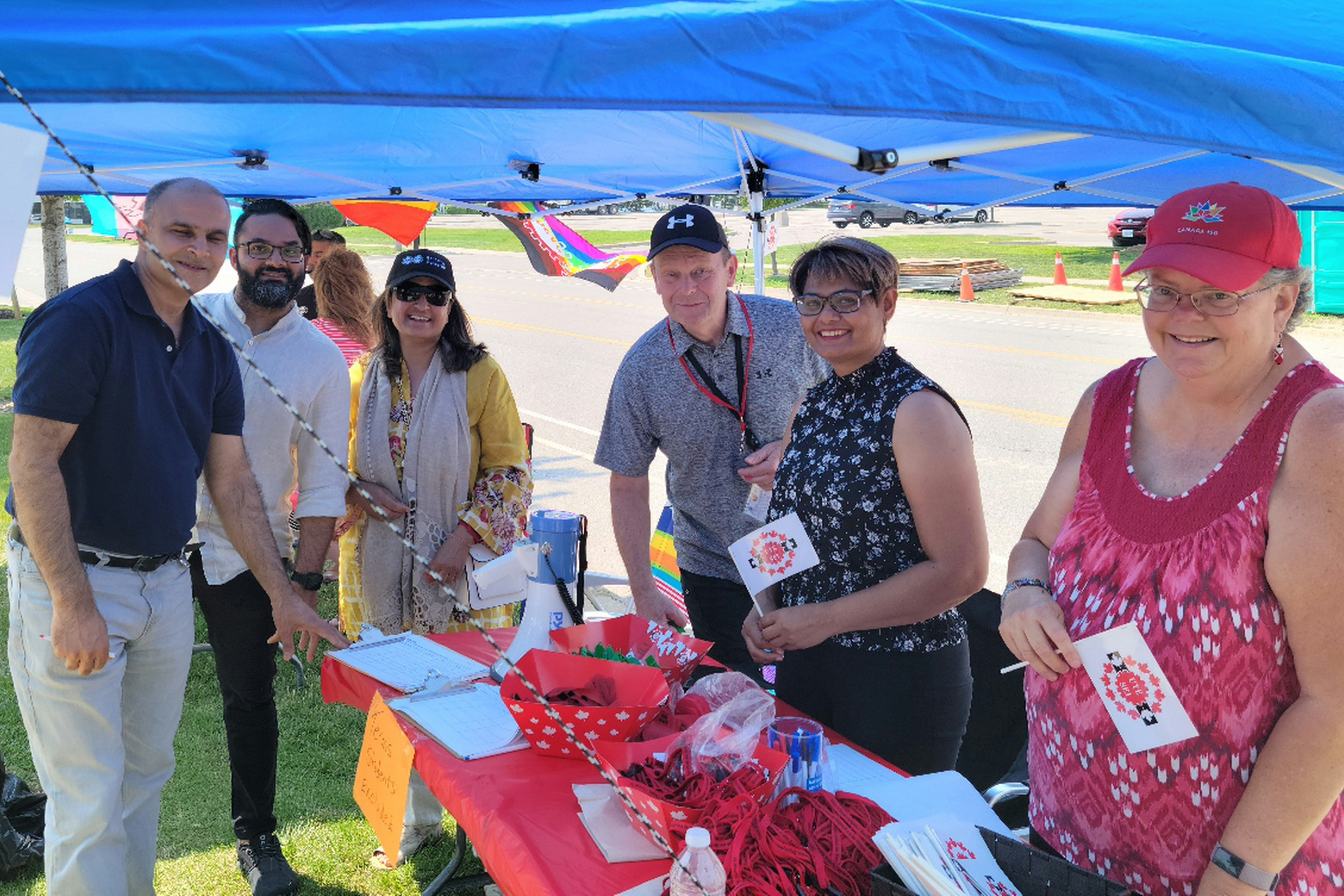 members around a table