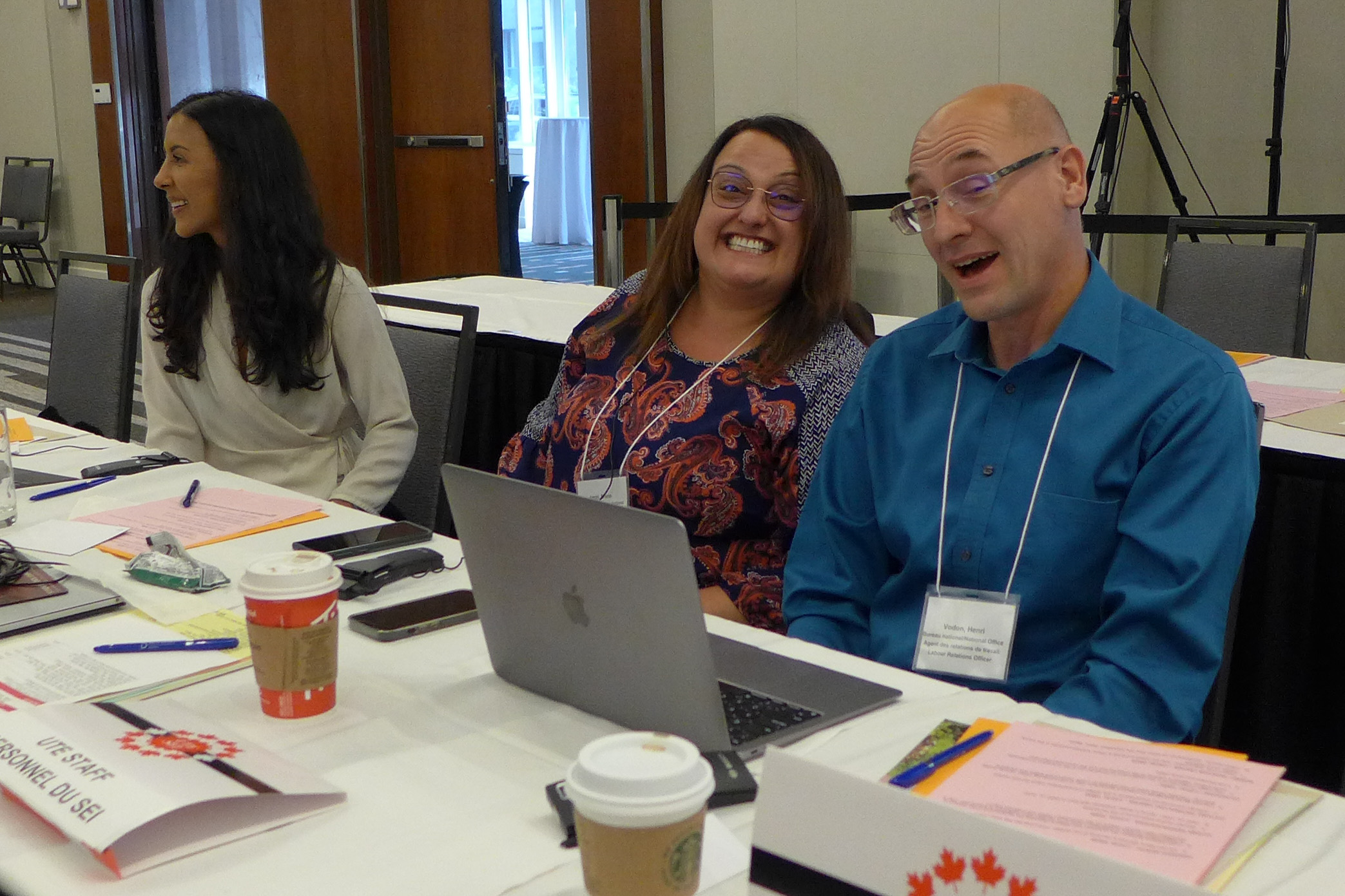 LROs Kristina Cooke, Shirin Amiri and Henri Vodon