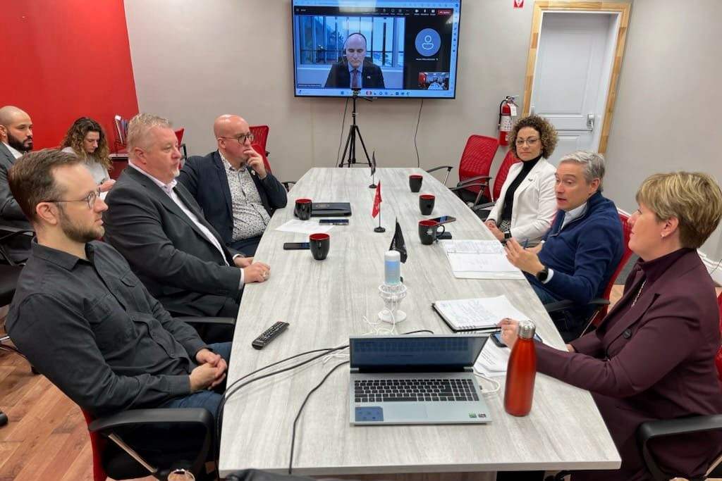 attendees around a table