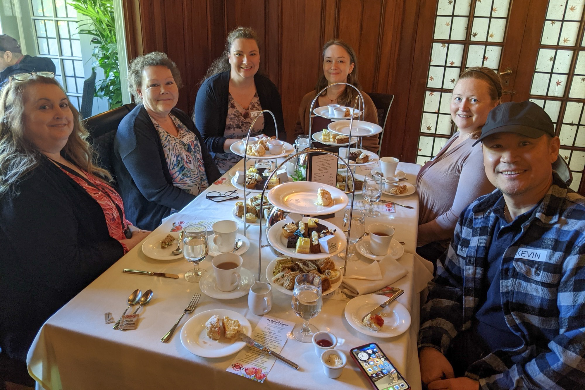 group of members enjoying high tea
