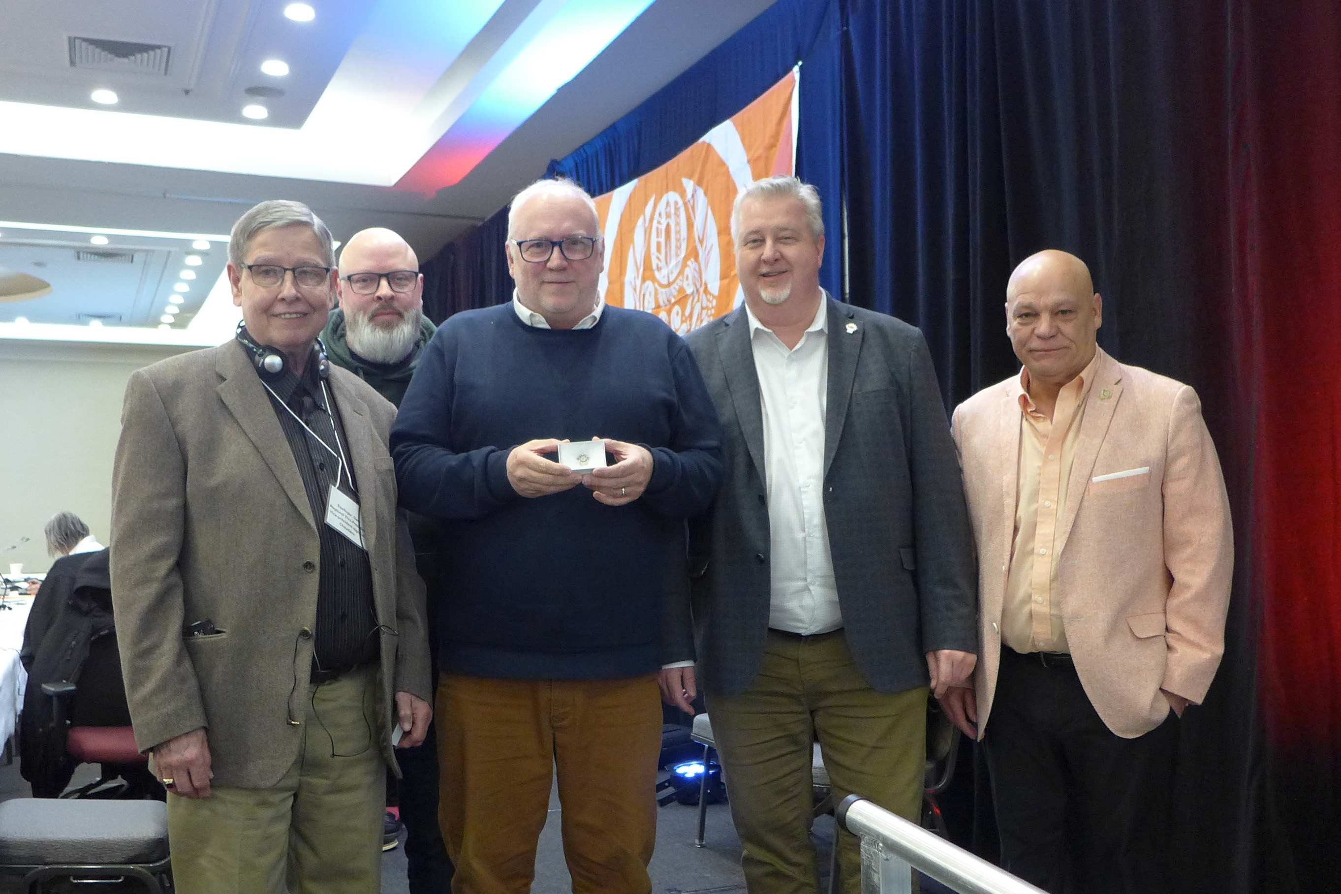 Jamie vanSydenborgh receives his 30 year pin.