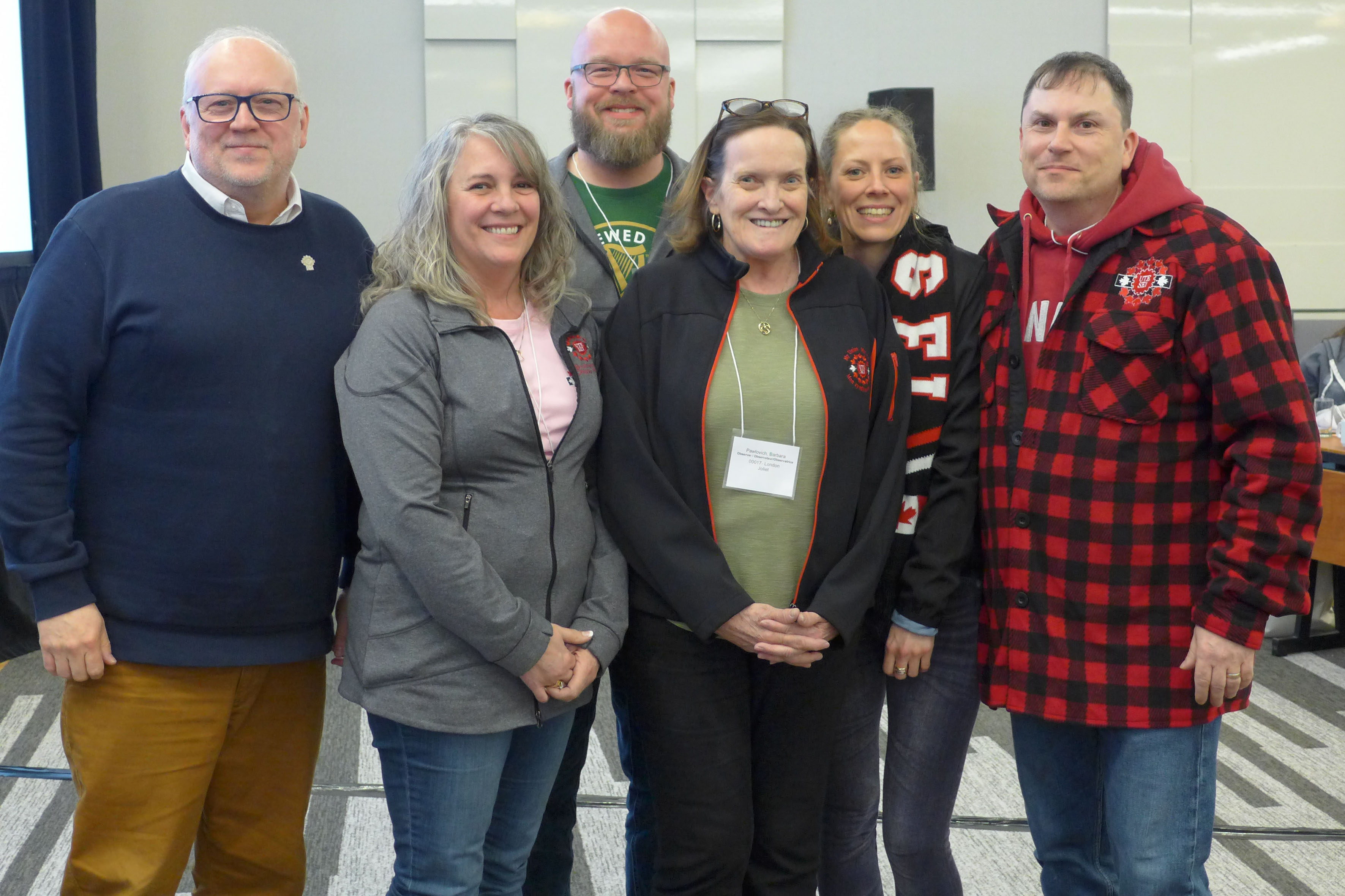 Jamie vanSydenborgh, Barb Pawlovich with members of the London Local