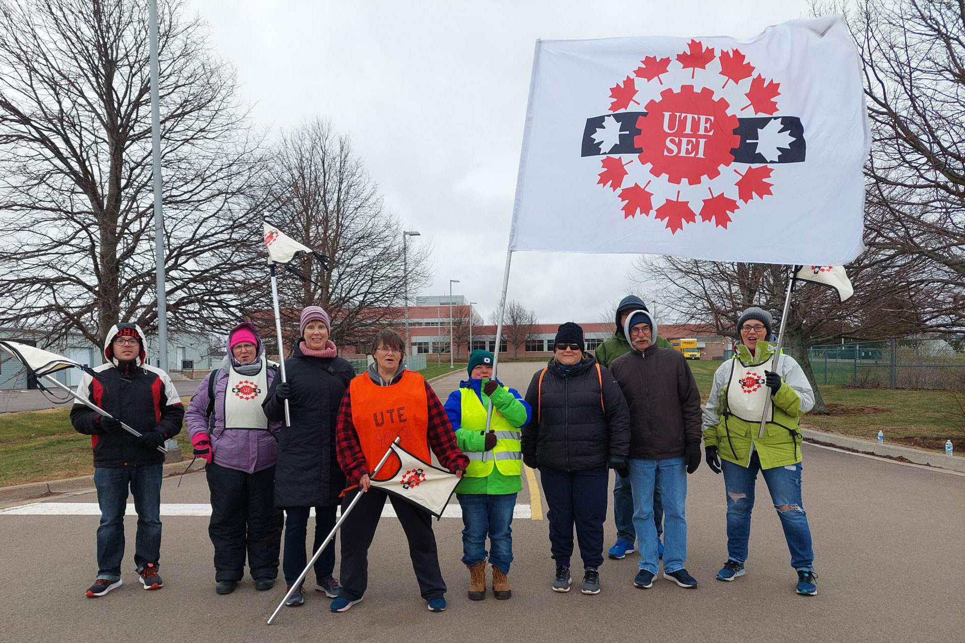 group photo of strikers