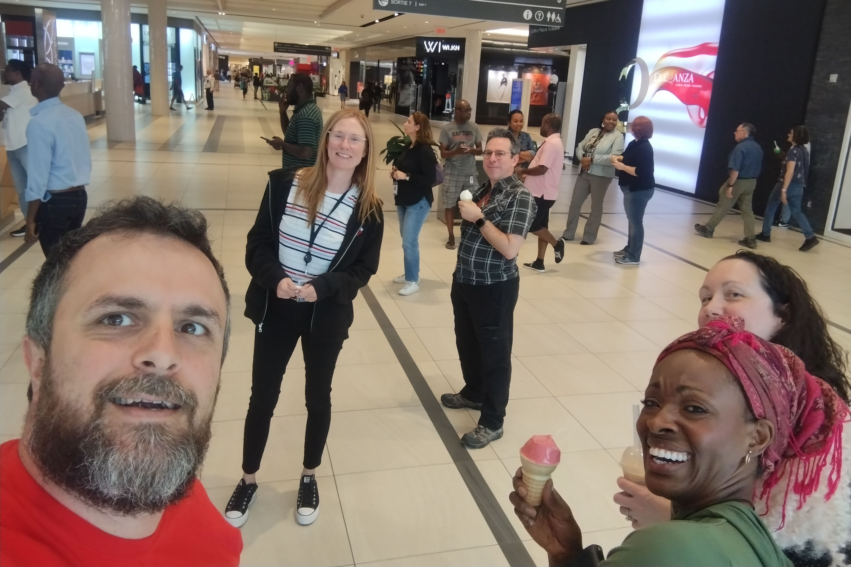 members enjoying a cool treat