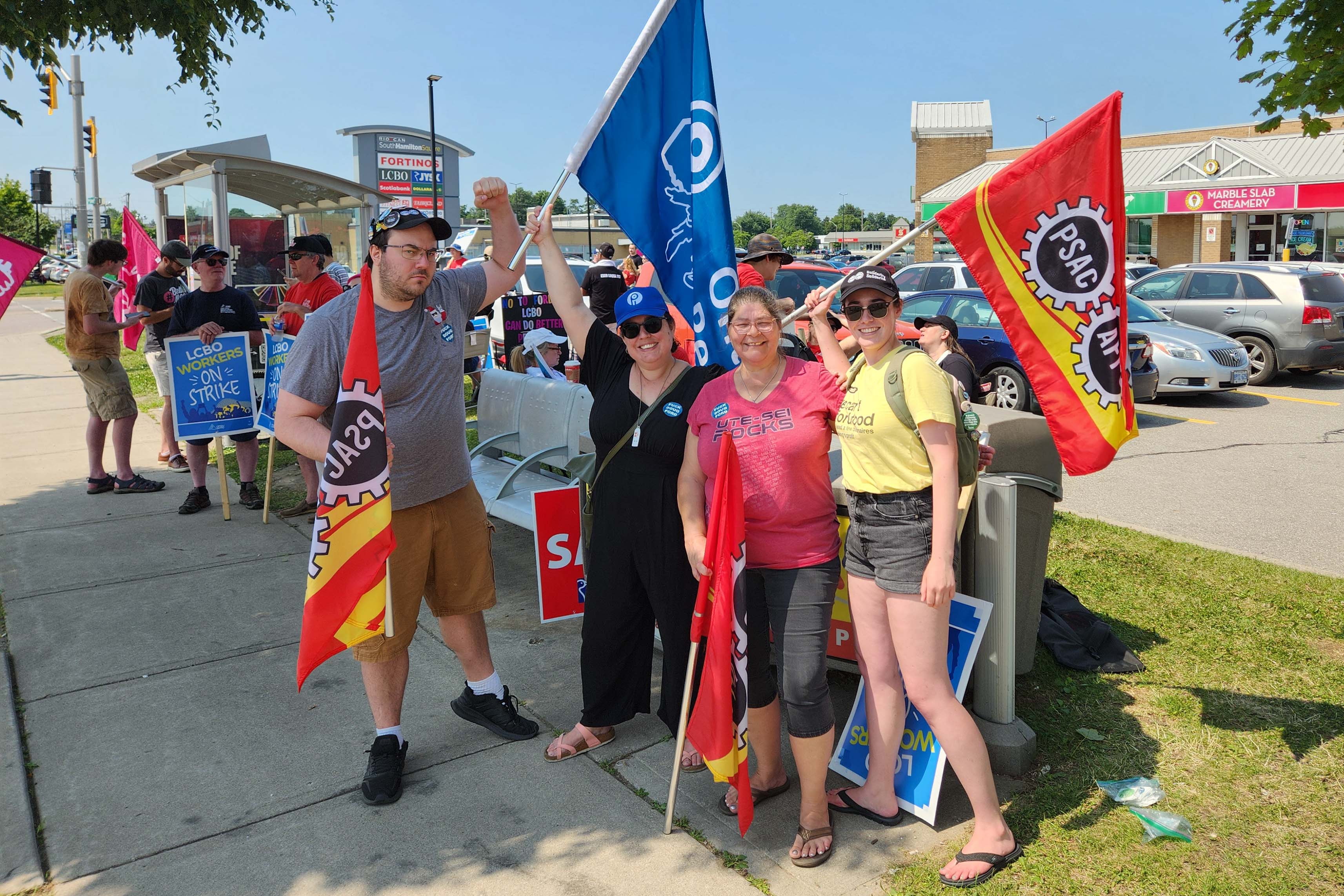 striking LCBO workers