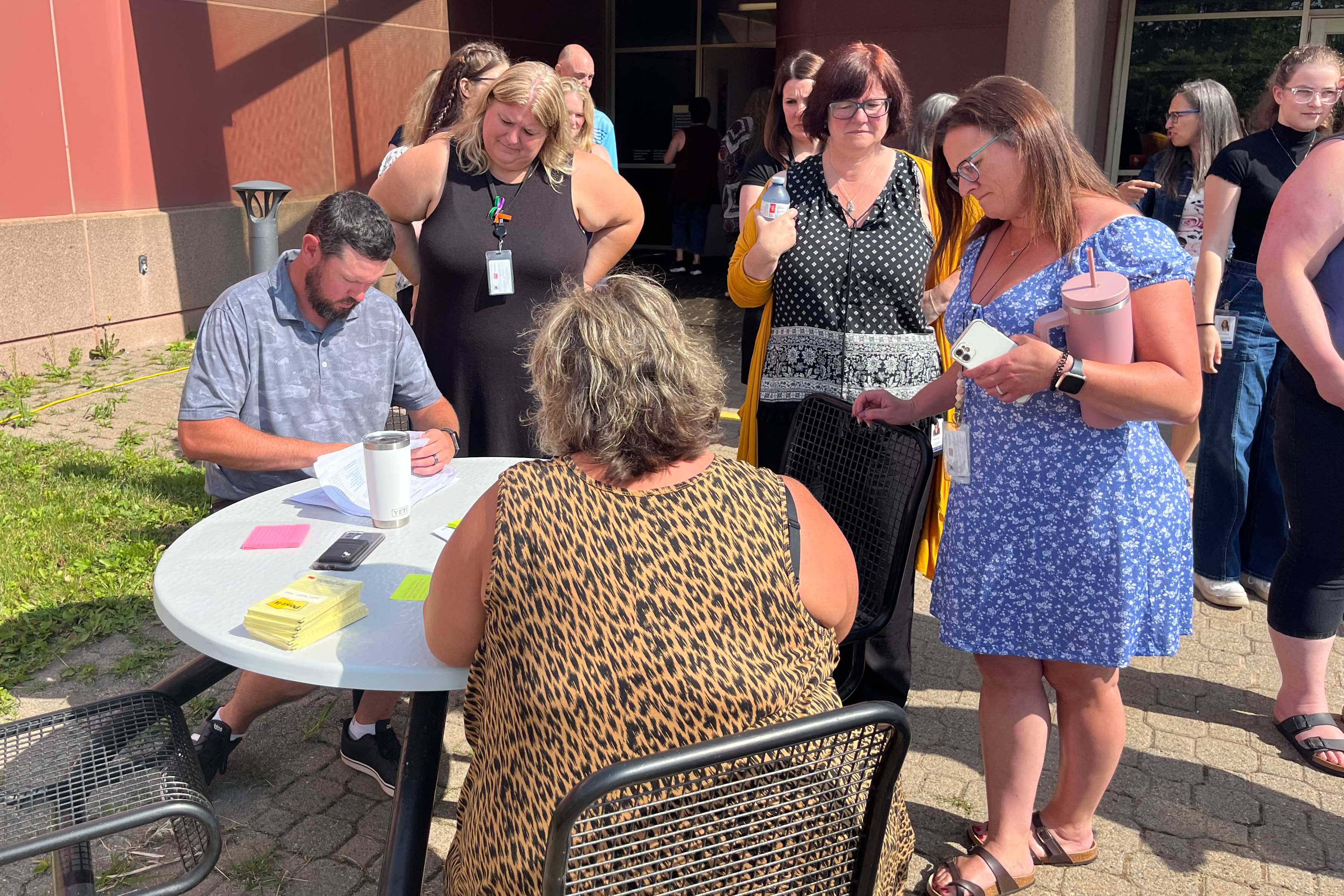 group of people around a table