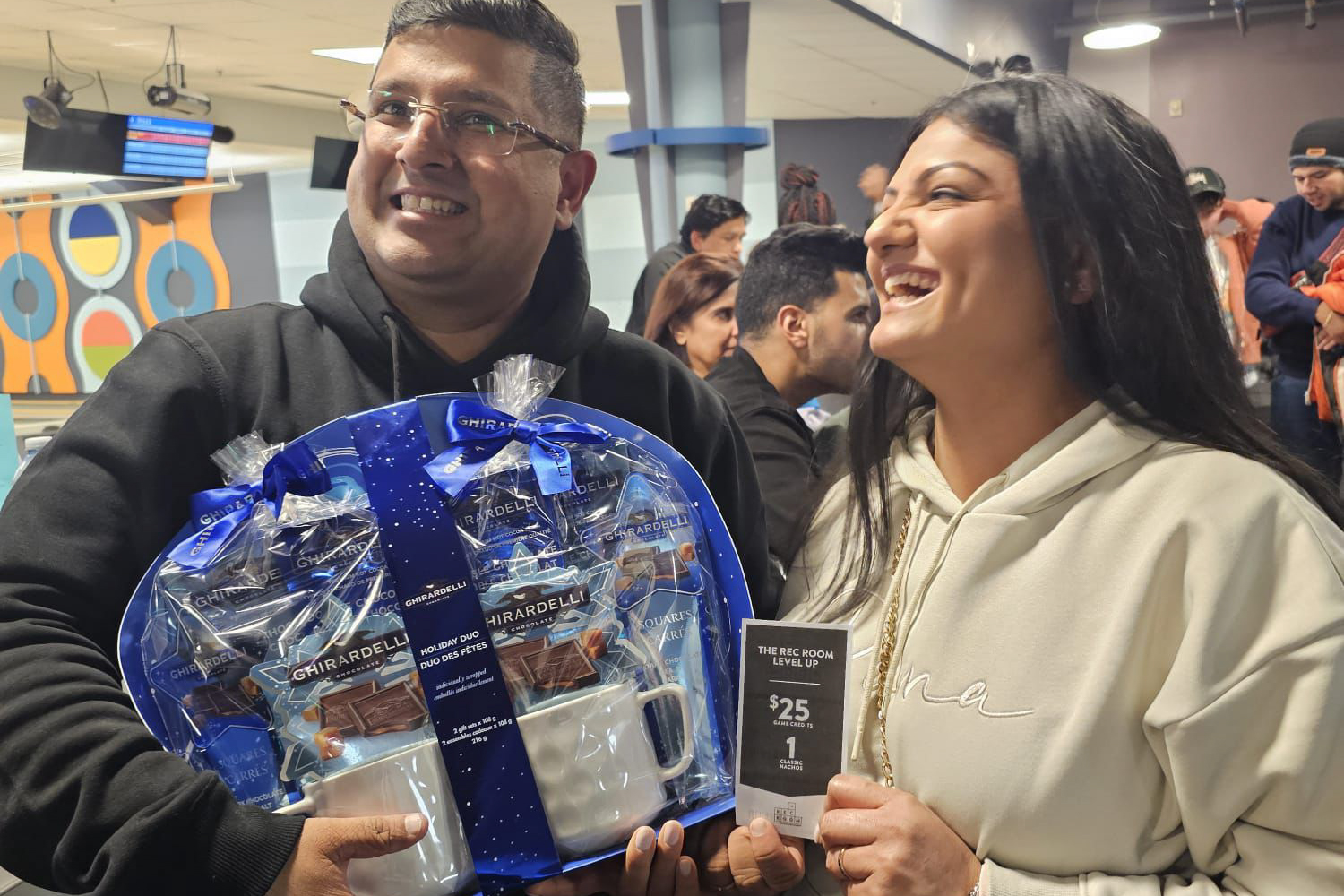 member receiving a prize