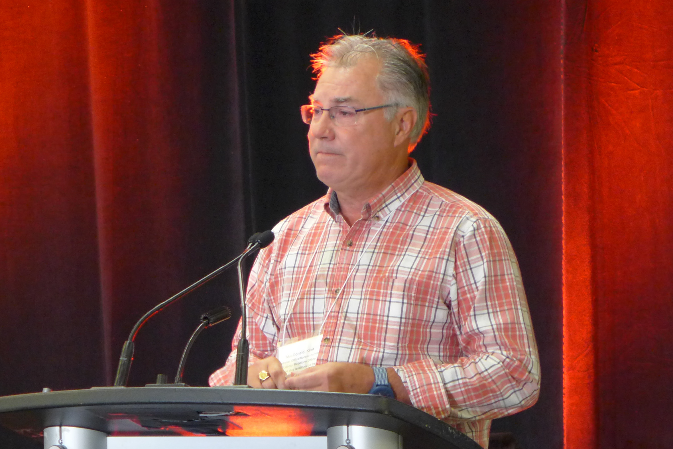 Kent MacDonald, Life Member and Retiring Labour Relations Officer