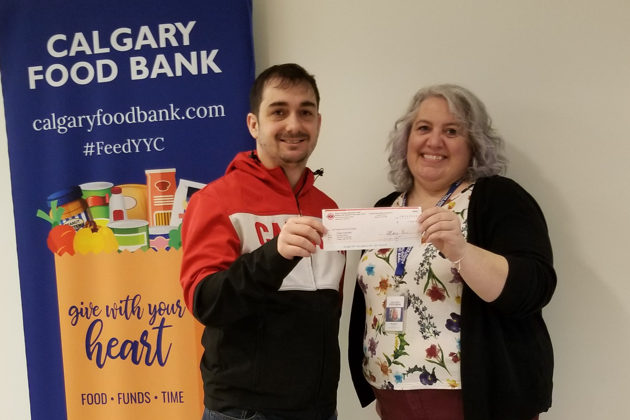 Local president, Sean Parris makes the presentation