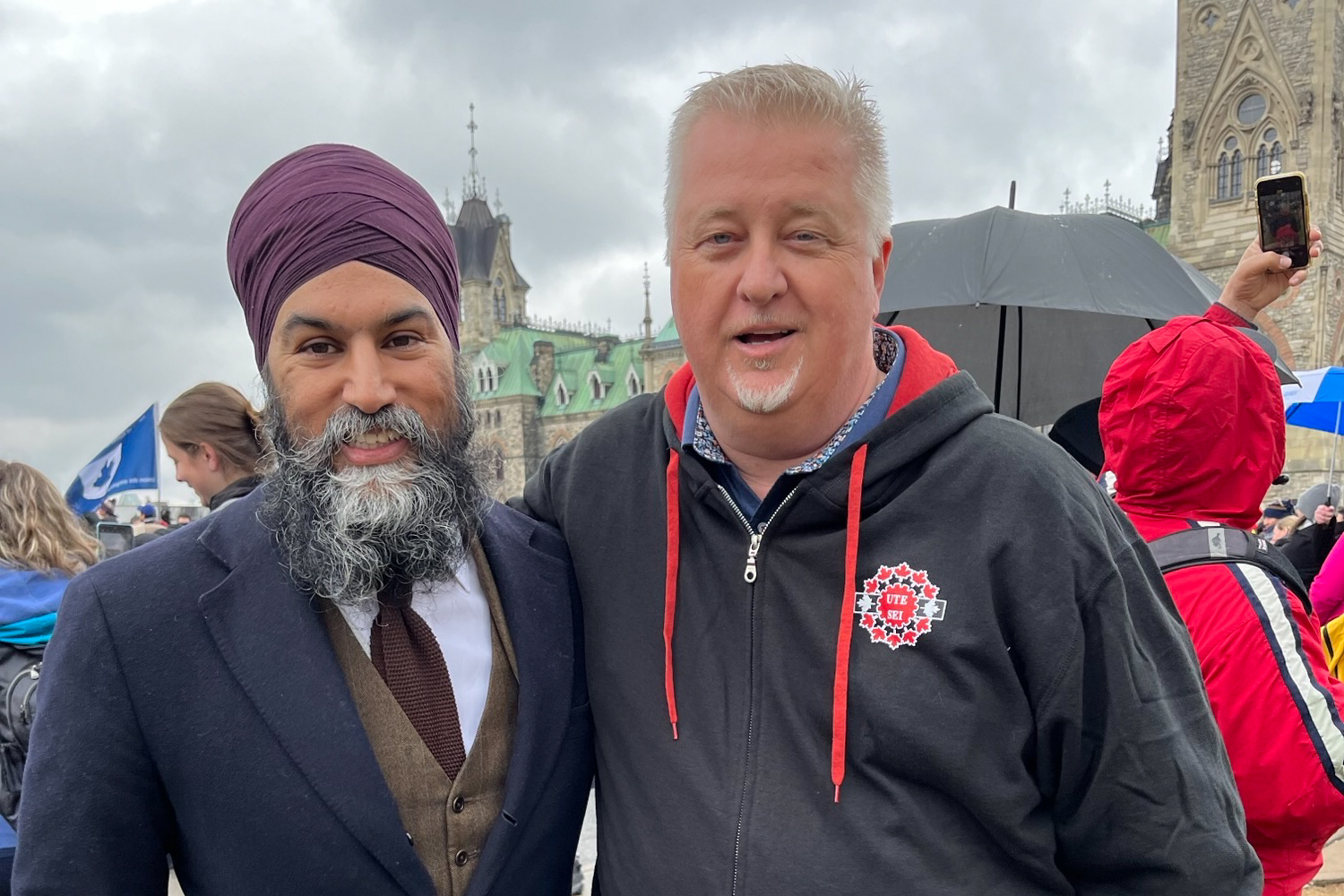 Jagmeet Singh, Leader of the NDP with Marc Brière, UTE National President