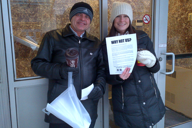 Youssef Tannous, Local Treasurer and Laura Halliwill, Local VP