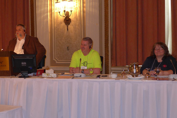 Robert Campbell, National President; Marc Brière, 1st National Vice President; Madonna Gardiner, 2nd National Vice-President