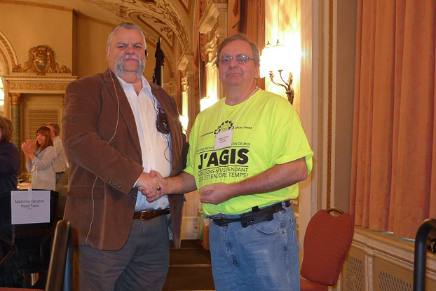 Daniel Gagnon received his 25 year service pin from Robert Campbell. 