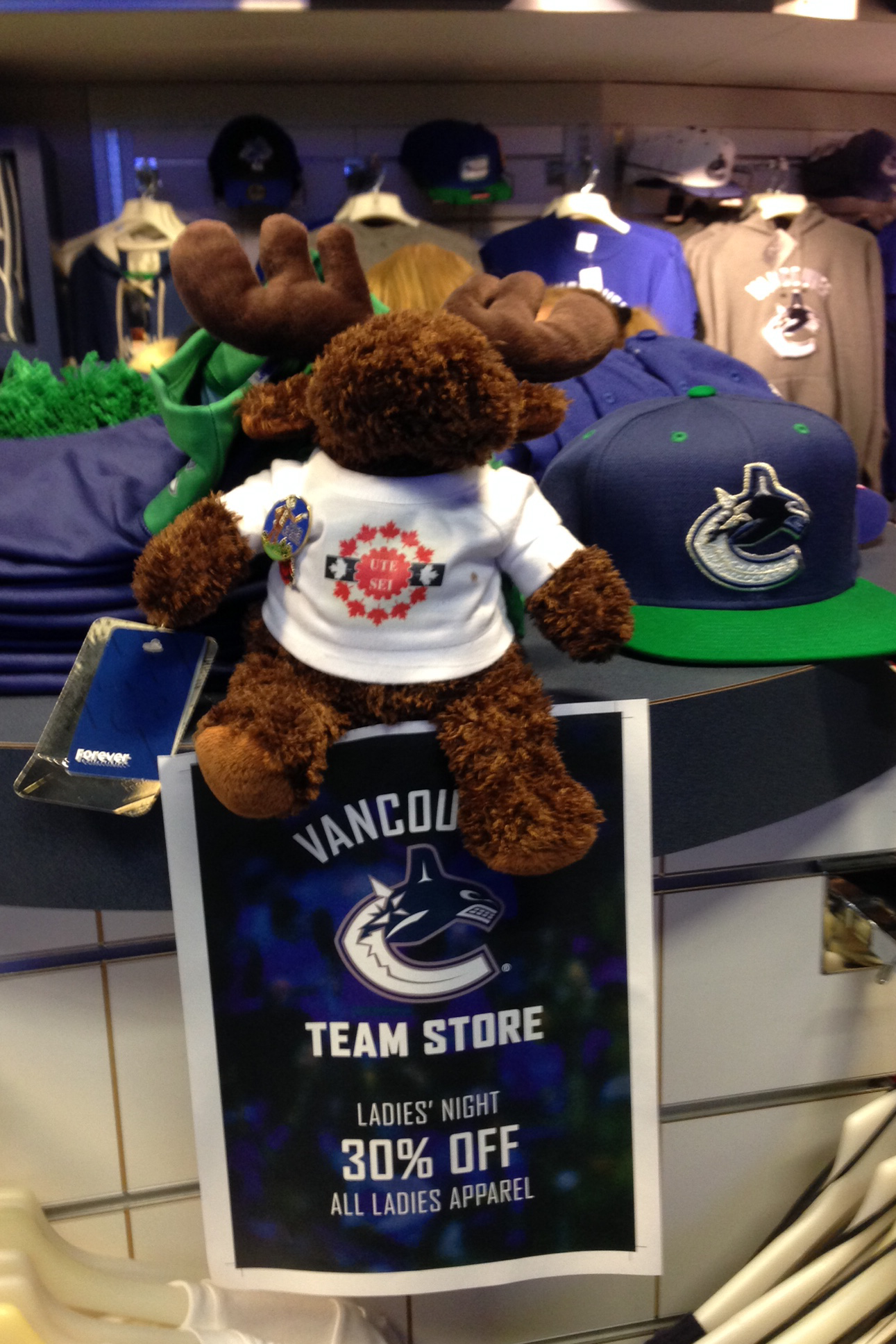 The moose needs a team shirt