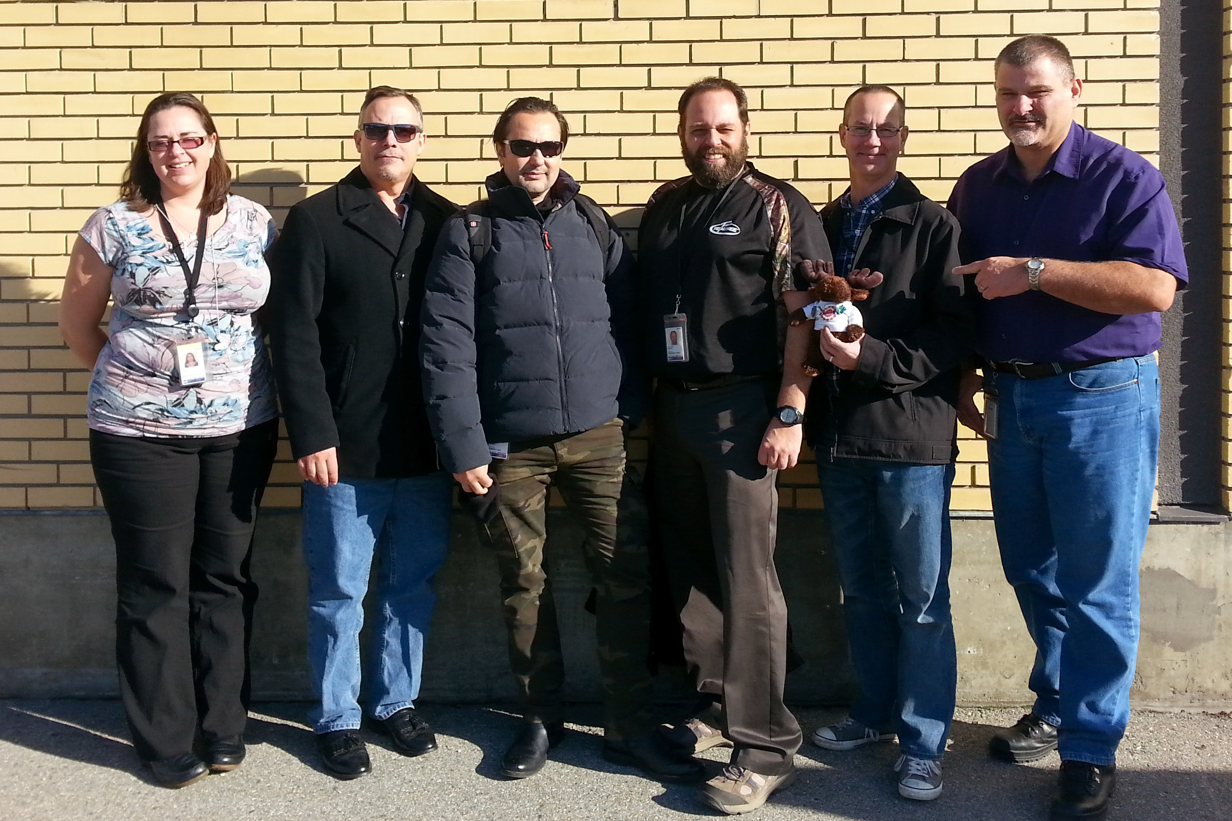 On another sunny day in the Okanagan, the executive met to take a picture and sent the moose on his way to Victoria.