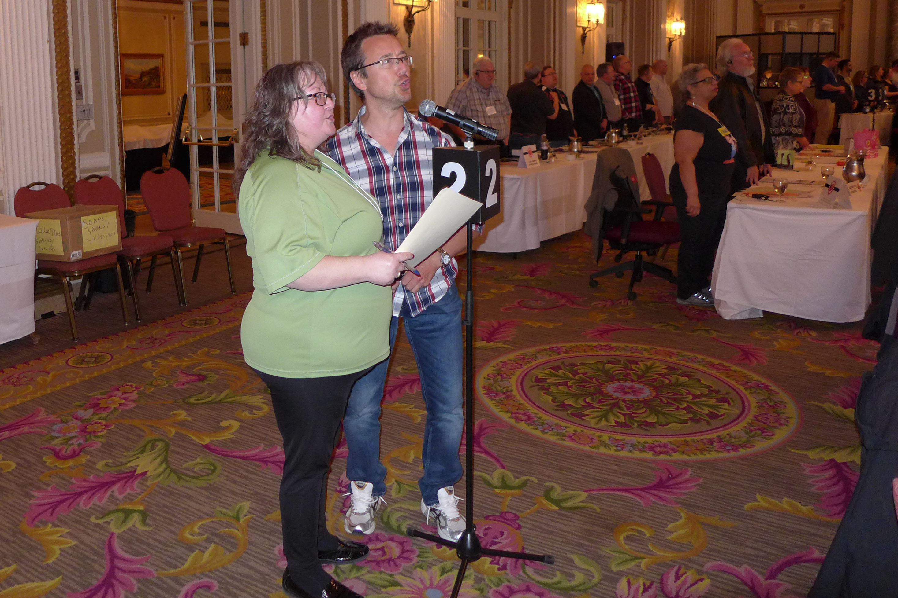 Madonna Gardiner and Brad Feraday sing Solidarity Forever