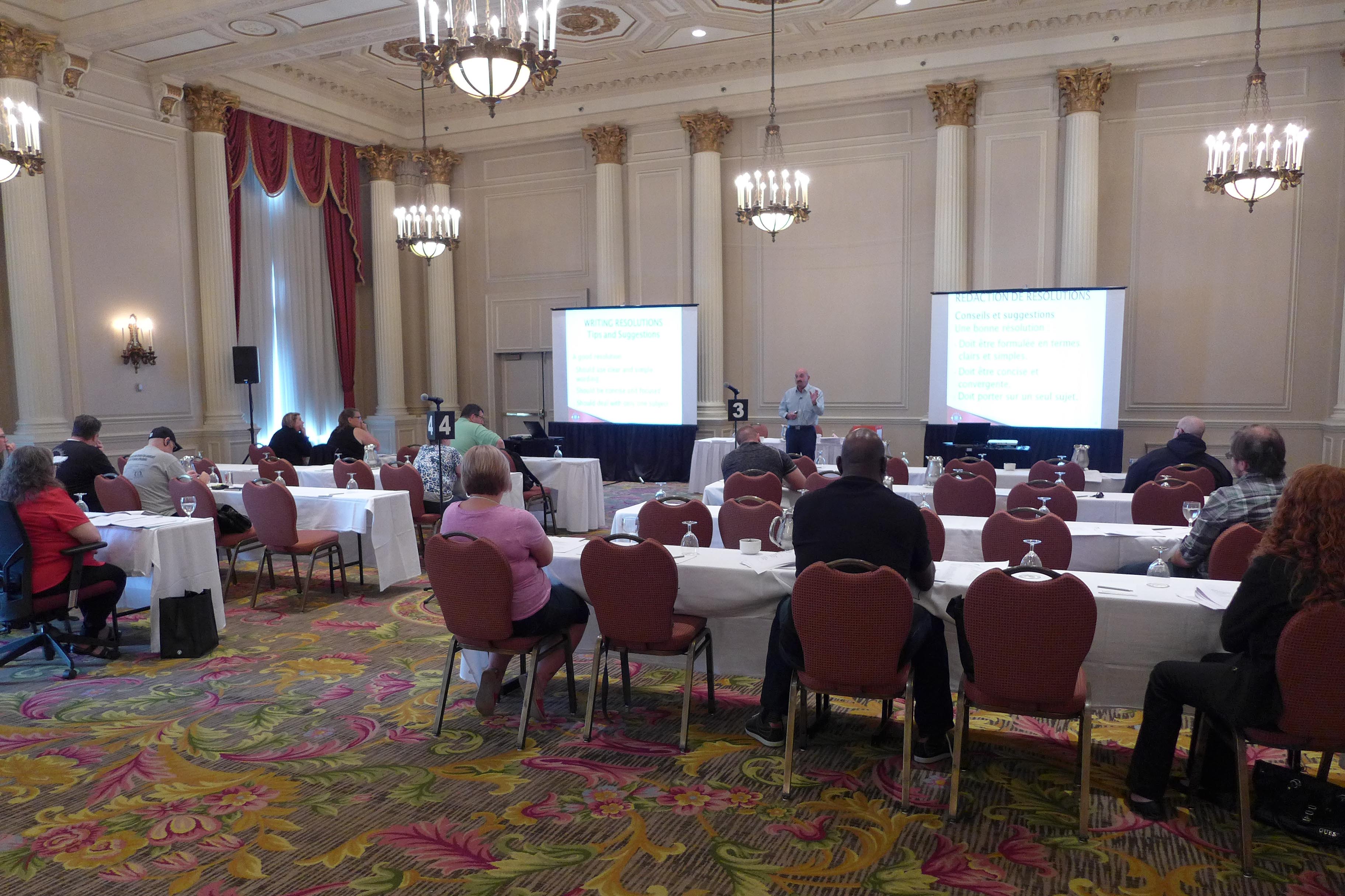 Les participant-e-s au cours d'une session de formation