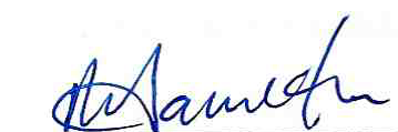 Bob Hamilton's signature