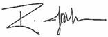 Robin Johnson's signature