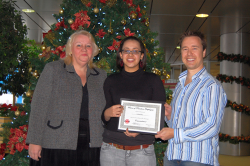 photo of Angie Omar, Aisha Oma and Brad Feraday