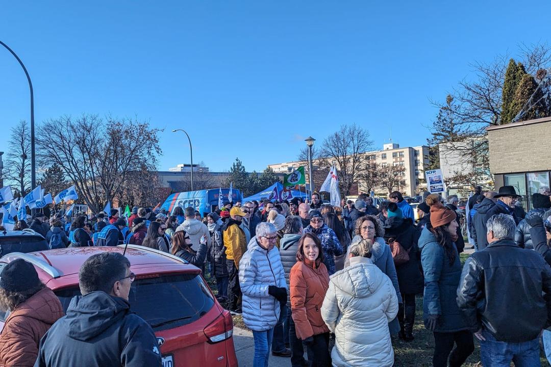 Local media demonstration in Shawinigan