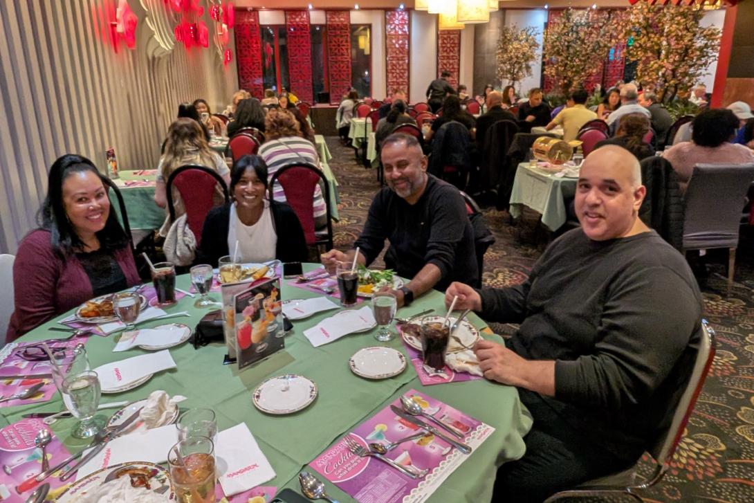 members around a table